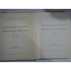 BIBLIOGRAFIA ANALITICA A PERIODICELOR ROMANESTI 1790 - 1850 ( 2 volume)